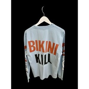 Brain Dead 2020 Bikini Kill Long Sleeve Shirt Sz Small Punk Collab Powder Blue
